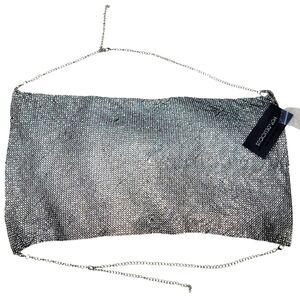 Hot & Delicious Chain Mail Top Medium Womens Aluminum Glass Sparkly NEW w/Flaws